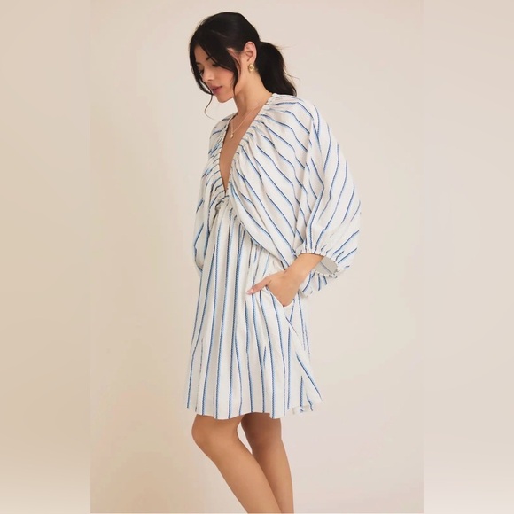 Gilli Dresses & Skirts - NWT Gilli L Textured striped Dress with Blue Accents